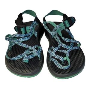 Chaco Z/2 Vibram Size 7 Hiking Sandals Toe Loop Gorpcore Granola Teal Blue Water